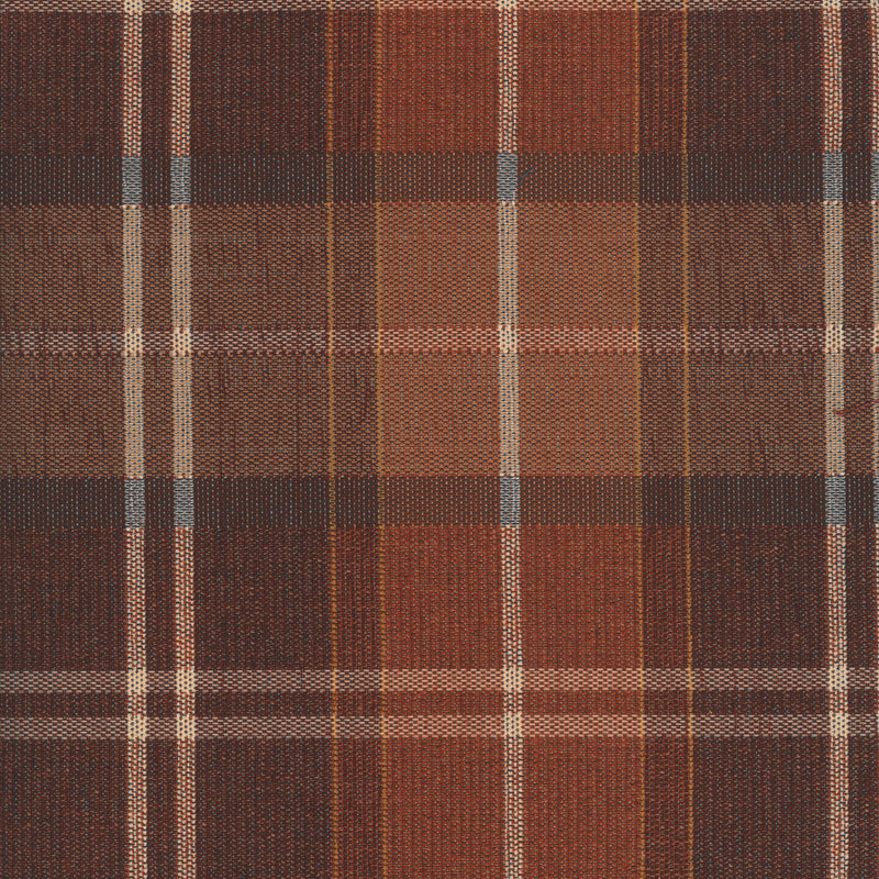 Devon Check Terracotta, Upholstery Fabric