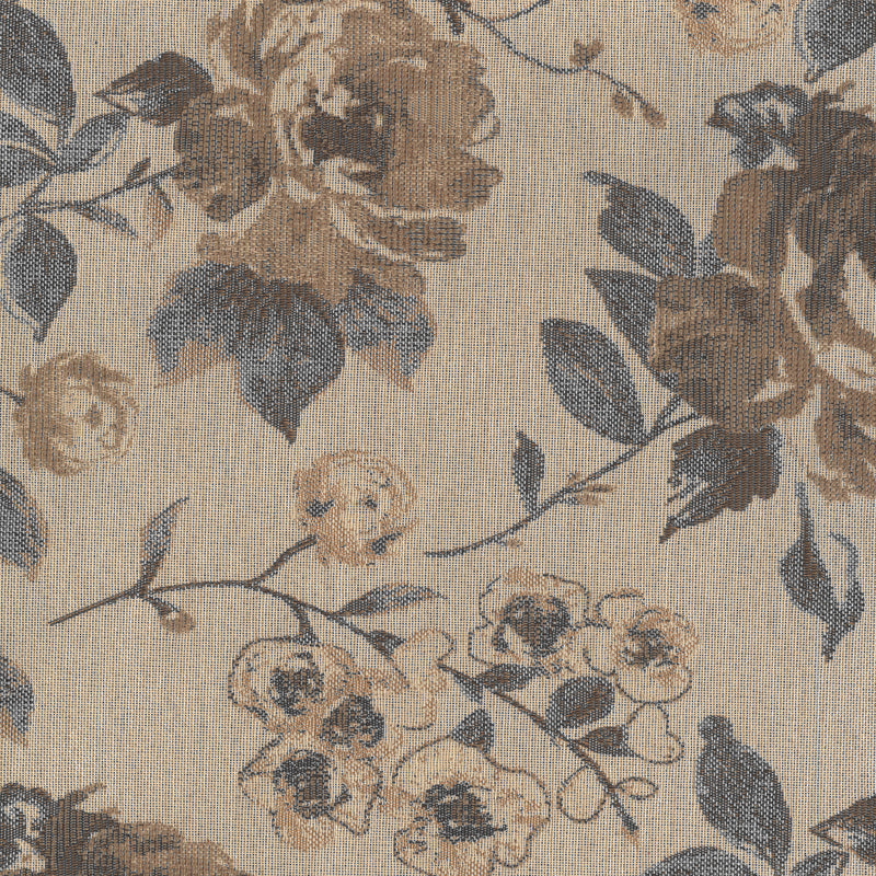 Devon Floral Beige, Upholstery Fabric