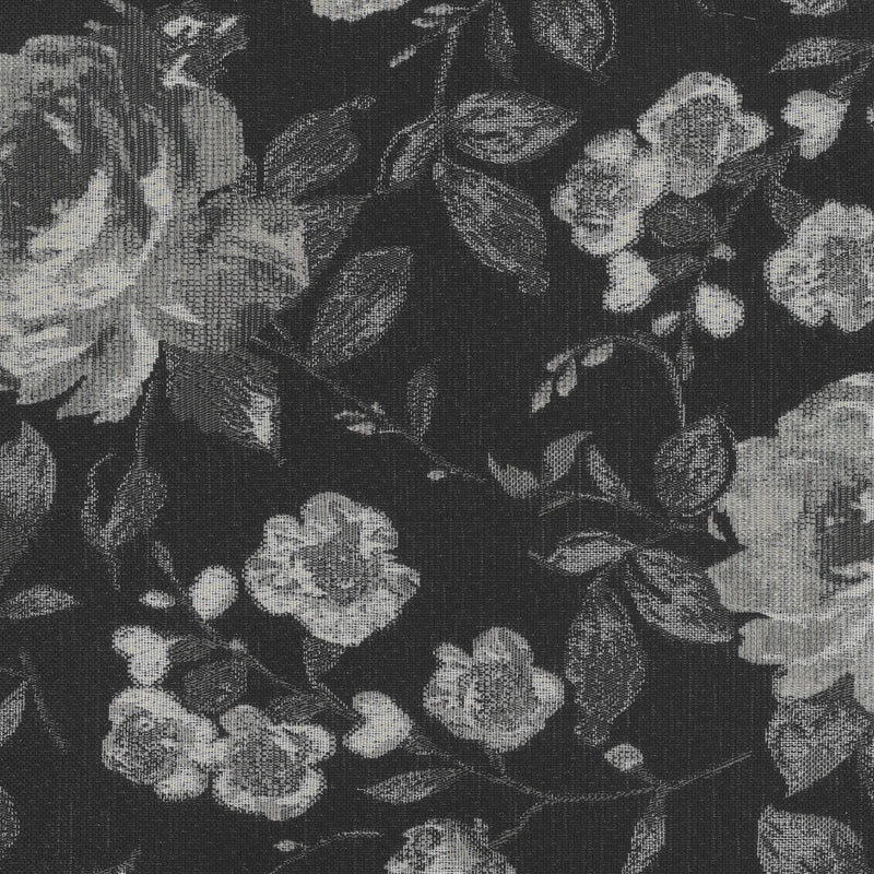 Devon Floral Charcoal, Upholstery Fabric